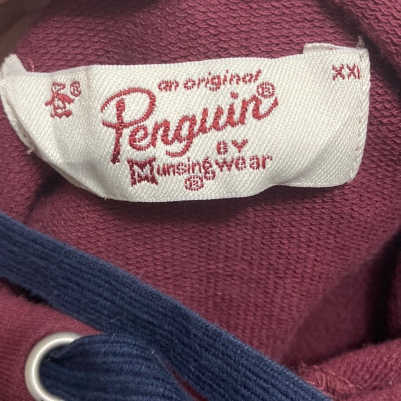 An Original Penguin Burgundy Graphic Hoodie Size XXL - Picture 8 of 10